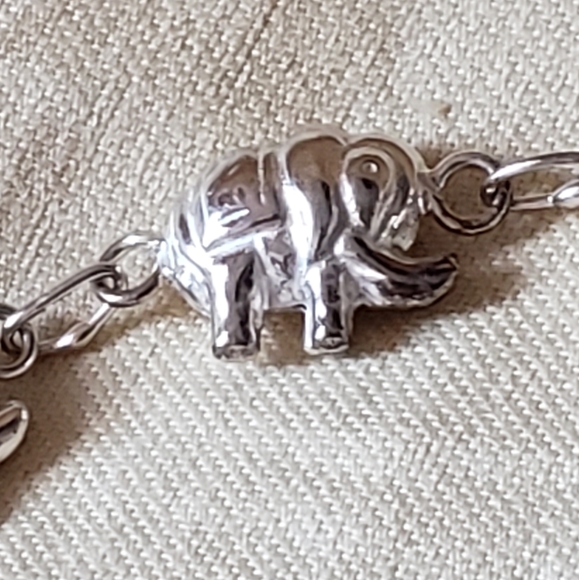 7.5" 🐘 Sterling Silver Elephant Bracelet, 🐘 NWT - Picture 3 of 4